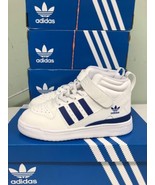 adidas Little Kids Originals Forum Mid 360 Sneaker White/Royal Blue/Whit... - £37.85 GBP