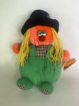 Kellytoy Vintage Halloween Scarecrow Pumpkin Stuffed Plush Toy With Tag - £26.72 GBP