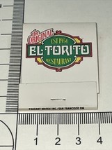Vintage Matchbox Cover The Original  El Torito Restaurant Est 1954 gmg Unstruck - £9.70 GBP