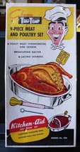VINTAGE Complete 1953 Chaney MFG Poultry Set Thermometer &amp; Baster Set IOB - $93.08 MXN