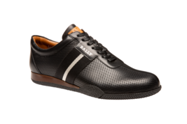 Bally Switzerland Frenz Perforated Lace-Up Sneakers Shoes US 11 Black GL02486 - £177.31 GBP