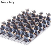 24pcs/Lot Military Soldiers Building Blocks Set Action Figures Bricks Toys #D266 - £19.10 GBP