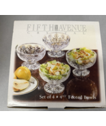 Fifth Avenue Portico Crystal 4.5 Inch Footed Bowls USA Made With Box - €17,89 EUR