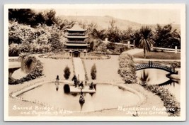 CA Bernheimer Residence Sacred Bridge And Pagoda Japanese Gardens Postcard Y22 - £7.82 GBP