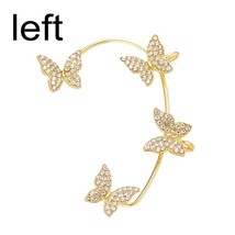 Utterfly ear cuff ear clip fashion sparkling zircon gold plated metal ear bone clip for thumb200