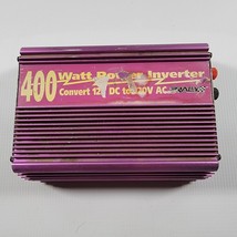 RALLY 400 Watt Power Inverter Purple No. 7274 Tested Works Dual AC Plug 120V - £25.54 GBP