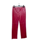 Vintage Kenneth Cole NWT Red Leather Pants Mid Rise Straight Hem Women’s... - £121.30 GBP