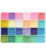 About 15600Pcs 2Mm 12/0 Glass Seed Beads 24 Colors Loose Beads Kit Brace... - £17.29 GBP