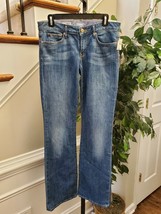 Gap Women Denim Blue Cotton Low Rise Curvy BootCut Stretch Jeans Pant Size 28/6L - £21.99 GBP