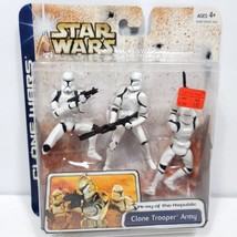 Star Wars Clone Wars 2003 Army Of The Republic Trooper White 3 Pack New - $62.44 CAD
