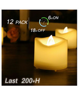 12 Pack LED Tea Lights Battery Operated Flameless Candles Warm White NWT - $15.88