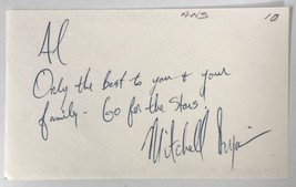 Mitchell Ryan (d. 2022) Signed Autographed Vintage 3x5 Index Card - $15.00