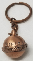 Trinidad &amp; Tobago Keychain Sphere Braided Copper Color Metal 2000s - £8.94 GBP