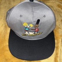 Hey Arnold Hat Cap Snap Back Gray One Size Nickelodeon Adjustable Cartoon - $10.22