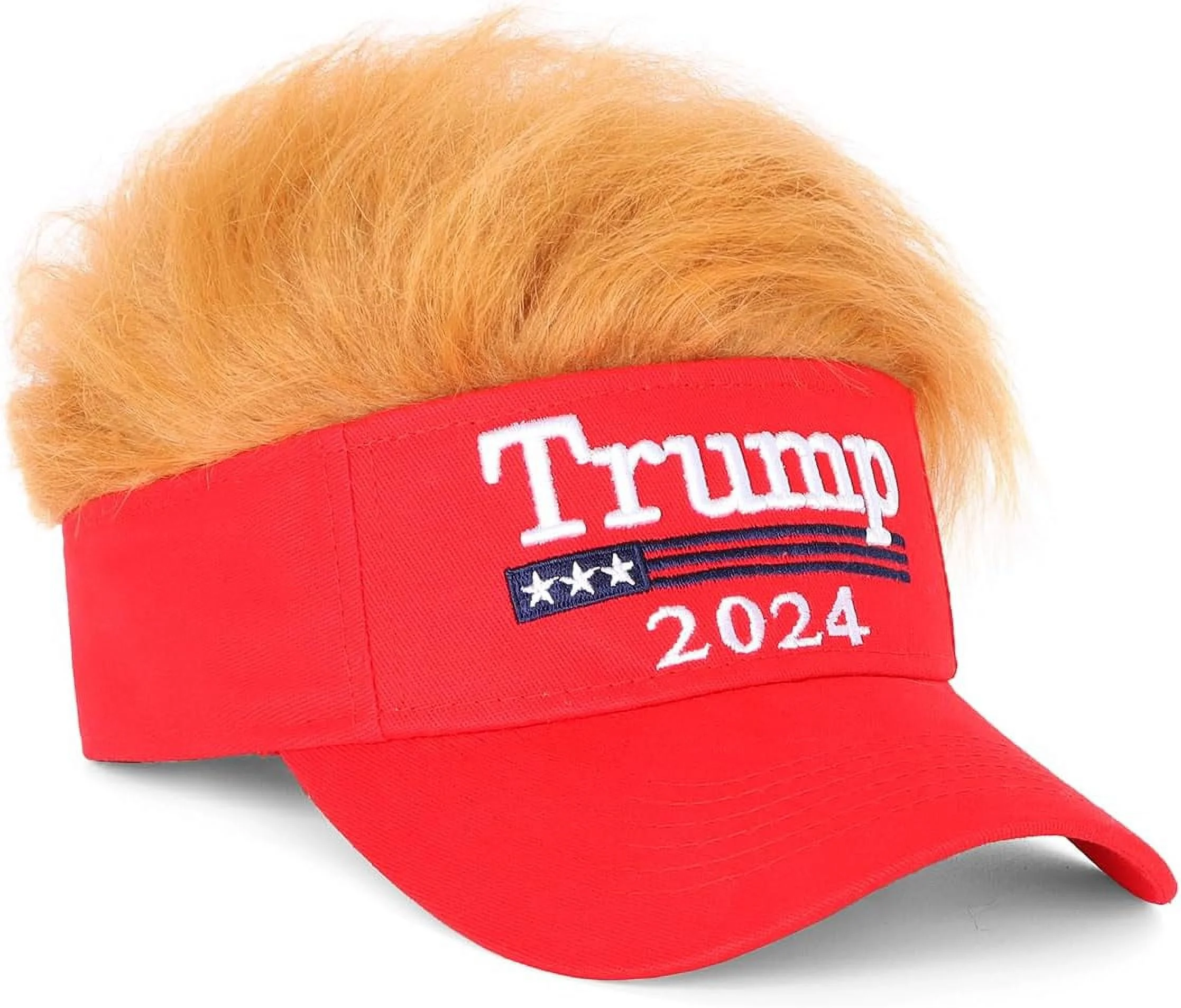 Donald Trump 2024 Hat with Hair Ultra Embroidered Adjustable MAGA Baseba... - $2.99