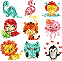 Sinceroduct Sparkling 5D Diamond Sticker Kit for All Ages, 64 PCS Cute Animals &amp; - £8.28 GBP