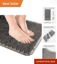 Sturdy Dark Grey Shower Mat with Soft Bristles for Ultimate Comfort and ... - $36.58