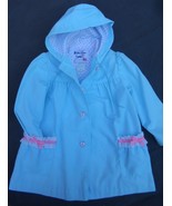 VINTAGE USA Weather Tamer Hoodie COAT Aqua Trenchcoat Toddler Girl 4T - €21,66 EUR