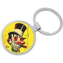 Vintage Carnival Circus Clown Keychain - Includes 1.25 Inch Loop for Keys - £8.60 GBP