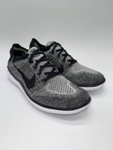 Nike Free RN Flyknit 2018 Womens Size 10 Running Shoes 942839 101 Black Oreo - £82.66 GBP