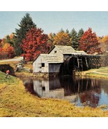1980s Postcard Old Mill New York New England Fall Scene Unposted Vintage... - $15.43 CAD