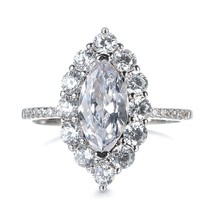 Fashion Bridal Wedding Ring Princess Cut 1 CT White Zircon Engagement Rings 925  - £10.57 GBP