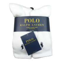 Polo Ralph Lauren Classic Sport Crew Socks White (6 Pack) Men&#39;s Size 6-1... - $28.99