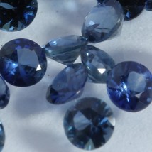 One Blue Sapphire Accent Gemstone 2.50 mm Faceted Round Average 0.07 carat - £4.11 GBP
