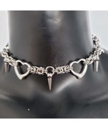 hain Necklace, Mens + Womens Silver Stainless Steel Spike Pendant Neckla... - $38.00