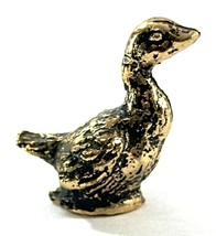 Wealth and Fortune Miniature Gold Tone Duck Figurine - €3,84 EUR