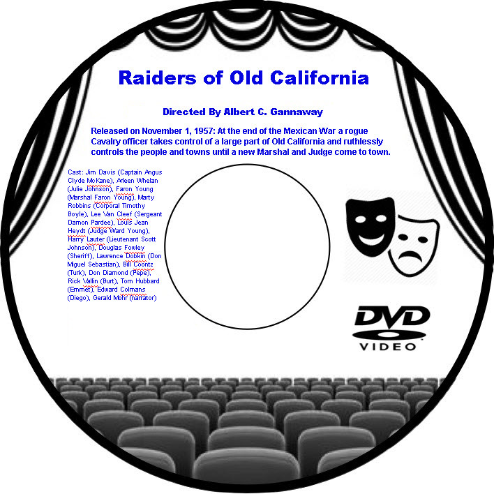 Raiders of Old California 1957 DVD Movie  Jim Davis Arleen Whelan Faron Young Ma