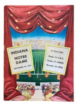 Notre Dame Contro Indiana Settembre 29 1951 Ufficiale Gioco Programma - £30.49 GBP