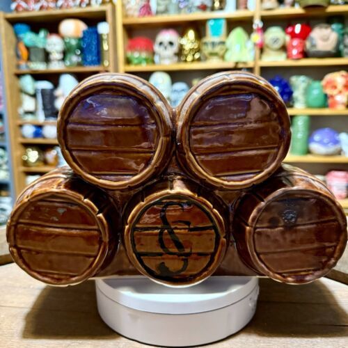 Smuggler&#39;s Cove Barrel Stack Tiki Bowl Cheeky Tiki #6/36 signed by Marti... - $419.76