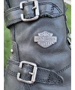 Harley Davidson bike boots Size 10 M black Motorcycle Leather - $58.04