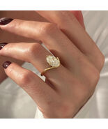 2.50 Carat Oval Lab Grown Diamond E VVS2 Curved Solitaire Ring in 14k Gold - $2,801.64 CAD