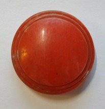 Pinball Machine Game Bumper Cap Vintage Original 1950s Plain Red Marble Deco #1 - £22.40 GBP