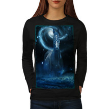 Wellcoda Galaxy Space Horse Womens Long Sleeve T-shirt, Galaxy Casual Design - £19.28 GBP