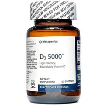 Metagenics D3 5000 IU High Potency Bioavailable Vitamin D 120 Softgels  - $44.99
