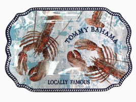 Tommy Bahama Melamine Serving Tray w Lobsters Locally Famous Large 18.5&quot; Across - £18.03 GBP