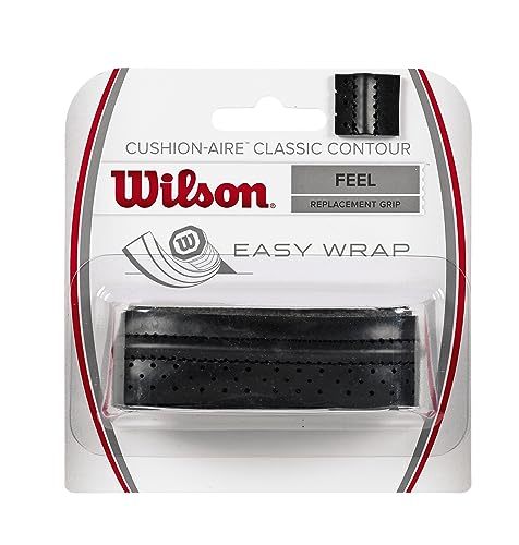WILSON Sporting Goods Classic Contour Replacement Tennis Racquet Grip, Black, On - $14.51