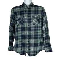 Filter Men&#39;s Plaid Button Down Shirt Size L Blue Long Sleeved - £18.20 GBP