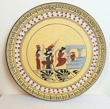Vintage Hand Made Plate Attic Greek Replica Santorini 8-19-1980 - £37.99 GBP