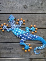 Large 18&quot; Metal Gecko - Wall Decor - Home Decor, CHOOSE Color - $24.90