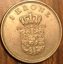 1972 DENMARK 1 KRONE COIN - £1.43 GBP