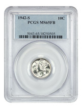 1942-S 10C PCGS MS65FB - $127.31