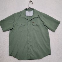 Orvis Mens Shirt Size XL Green Classic Collection Mens Short Sleeve Button Up  - £17.98 GBP