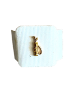 Vintage Golf Clubs Pin With T Chain Gold Colored - $30.70 CAD