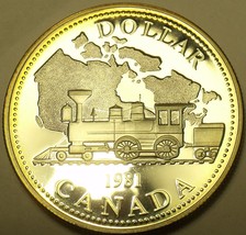 Awesome Canada Cameo Silver Proof 1981 Dollar ~Transcontinental Railroad... - £28.36 GBP