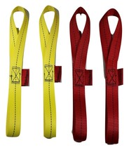 Qty 4 of Soft Tie Loops 12&quot; Length/RED &amp; Yellow - £10.20 GBP
