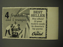 1957 Capitol Records Ad - 4 freshmen and 5 trumpets - £14.78 GBP